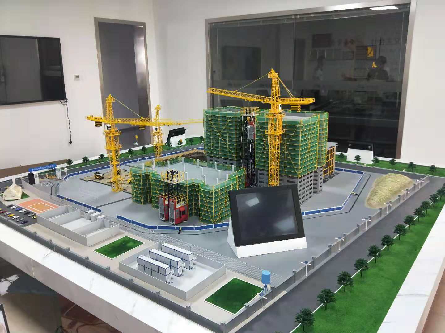 曲城市建筑施工场景模型
